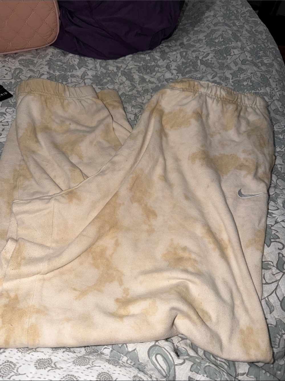 Nike Tie-Dye Cream and Tan Jogger Pants